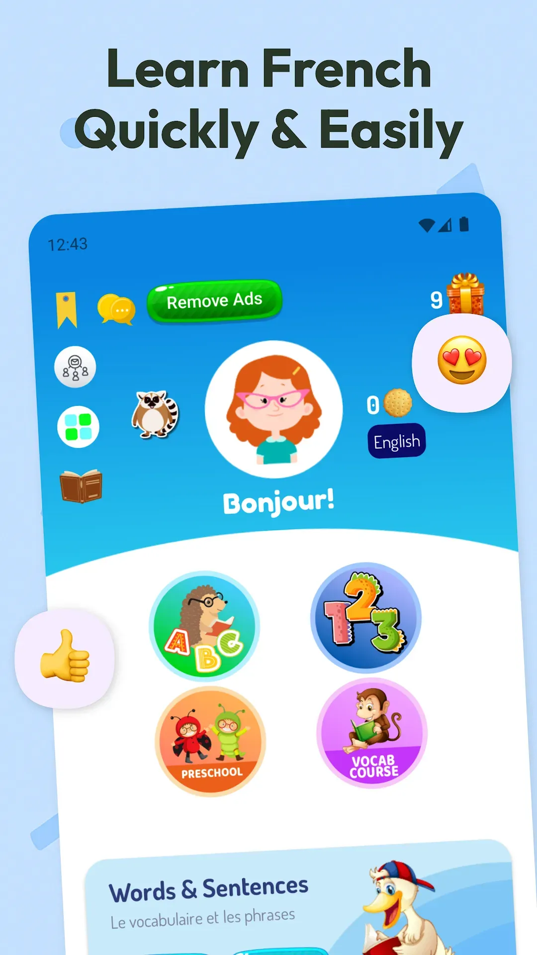 Learn French for Beginners app screenshot